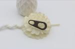 Top quality zinc alloy matte gunmetal color 38.4 mm oval shaped zipper puller