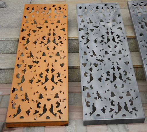Home Decoration Laser Cut Corten Steel Decorative Panels 800*800mm