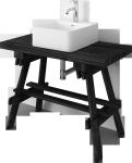 Waterproof solid wood painting floor Bathroom Cabinet Sets Vanity Combo