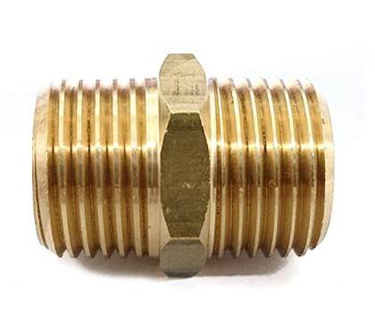 3/4" Male NPT Hex Nipple Lead Free Brass Fittings Adapter Rustproof