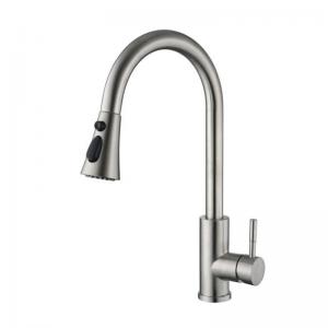 Wholesale Brushed Kitchen Mixer Faucet , SUS304 Pull Down Sprayer Kitchen Faucet from china suppliers