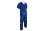 Fashion Navy Short Sleeve Mens Fitted Scrubs , Safety Workwear Clothing Anti
