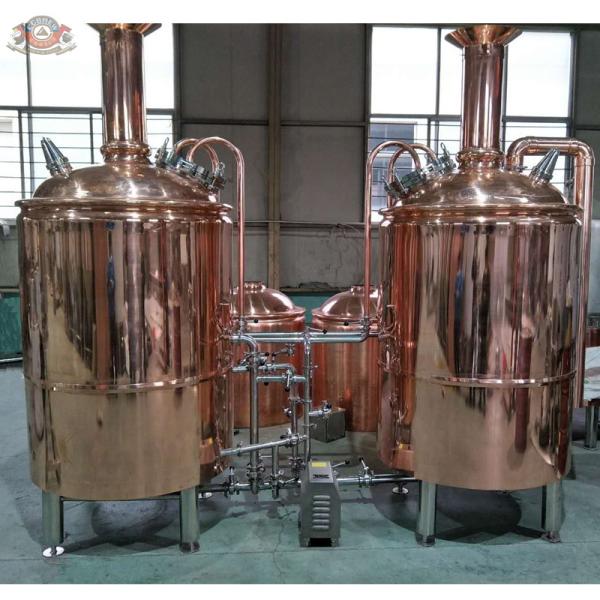 7BBL beer making machine with copper brewhouse tanks for beer production line of microbrewery