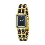 High End Women Quartz Brass Wrist Watch PVD Gold Square Water Resistant