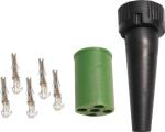 5 Pin Trailer Lamps Green Black Round Shape Rubber Brass Material