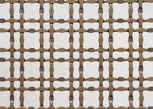 AISI 316 Bronze Stainless Steel Antique Brass Lock Crimp Wire Mesh For