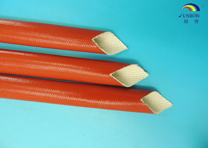 Self - Extinguishing Expandable Fiberglass Sleeving / Heat Treatment Fiberglass Sleeving
