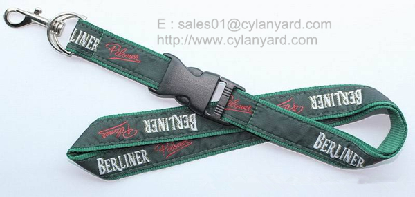 Graded Jacquard Label Overlaid Lanyard