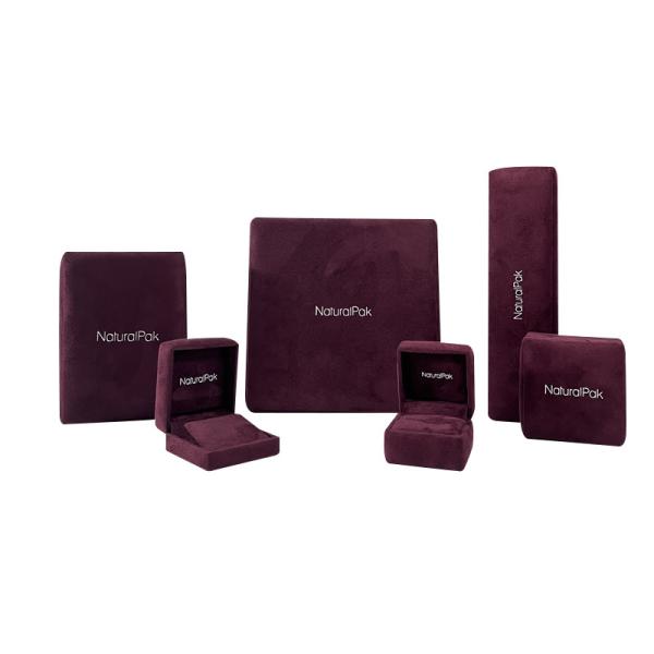 Luxury Jewellery Packaging Box Plastic Covered Microfiber soft Pendant Bracelet