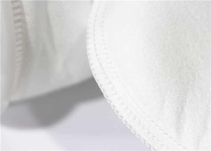 100 300 Micron Filter Bag , Fabric Nylon Filter Bag White Color Post Heat Setting