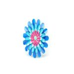OEM / ODM Metal Flower Garden Ornaments Exquisite Iron Wall Hanging Decor