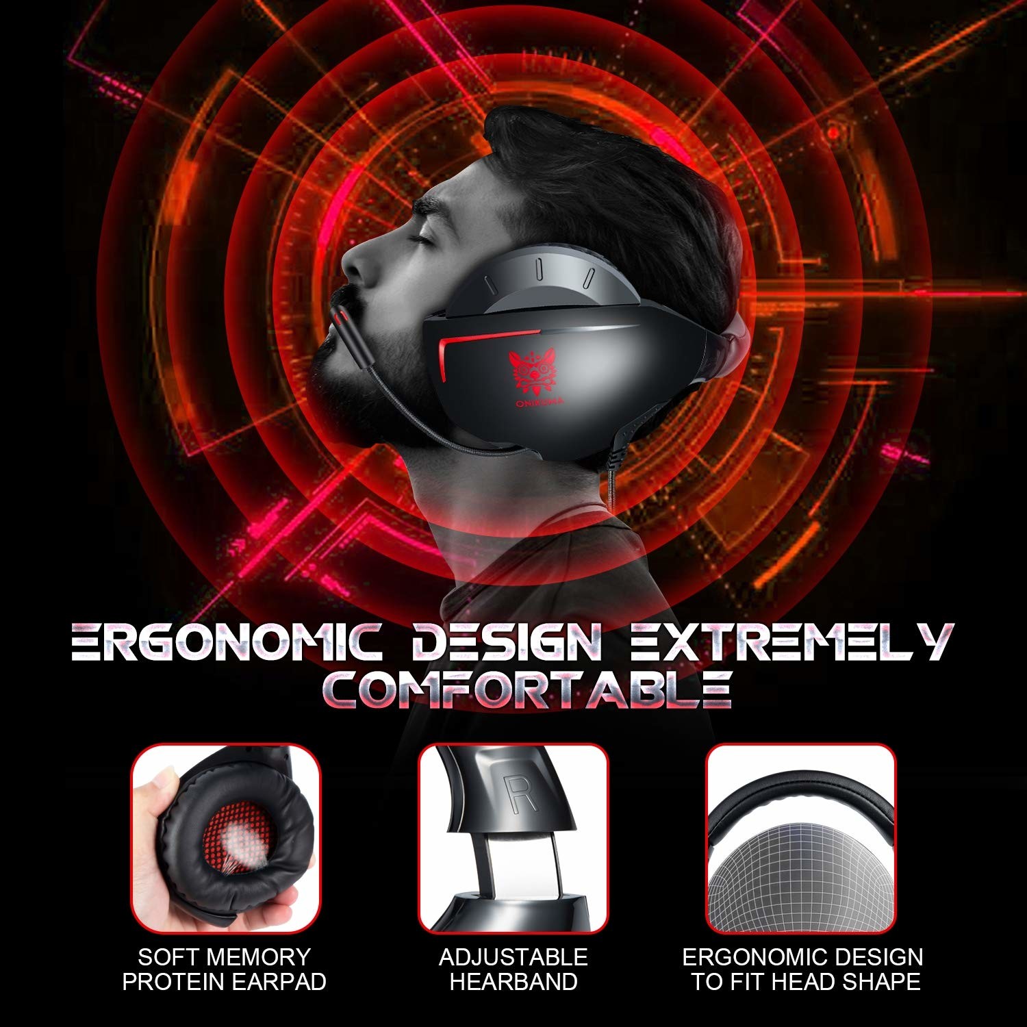 Dynamic Stereo Bass Sound 2.2m 100mA USB Gaming Headset