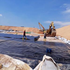 Wholesale 0.5-3mm HDPE Geomembrane Reservoir Liner for Dam and Mining in Black White Green Blue from china suppliers