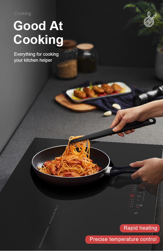 Three Burner Built In Induction Hob Cooktop 6100W Touch Control