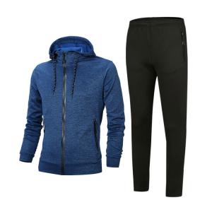 Wholesale Richee Men'S Workout Clothing comfy Zip Up Jacket And Sweatpants Set from china suppliers