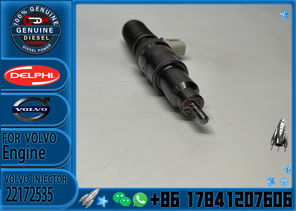 New Common Rail Fuel Injector 20847327 20530081 22172535 BEBE4D34001 BEBE4D34101 For Volvo D12D Excavator Truck EC360B Engine