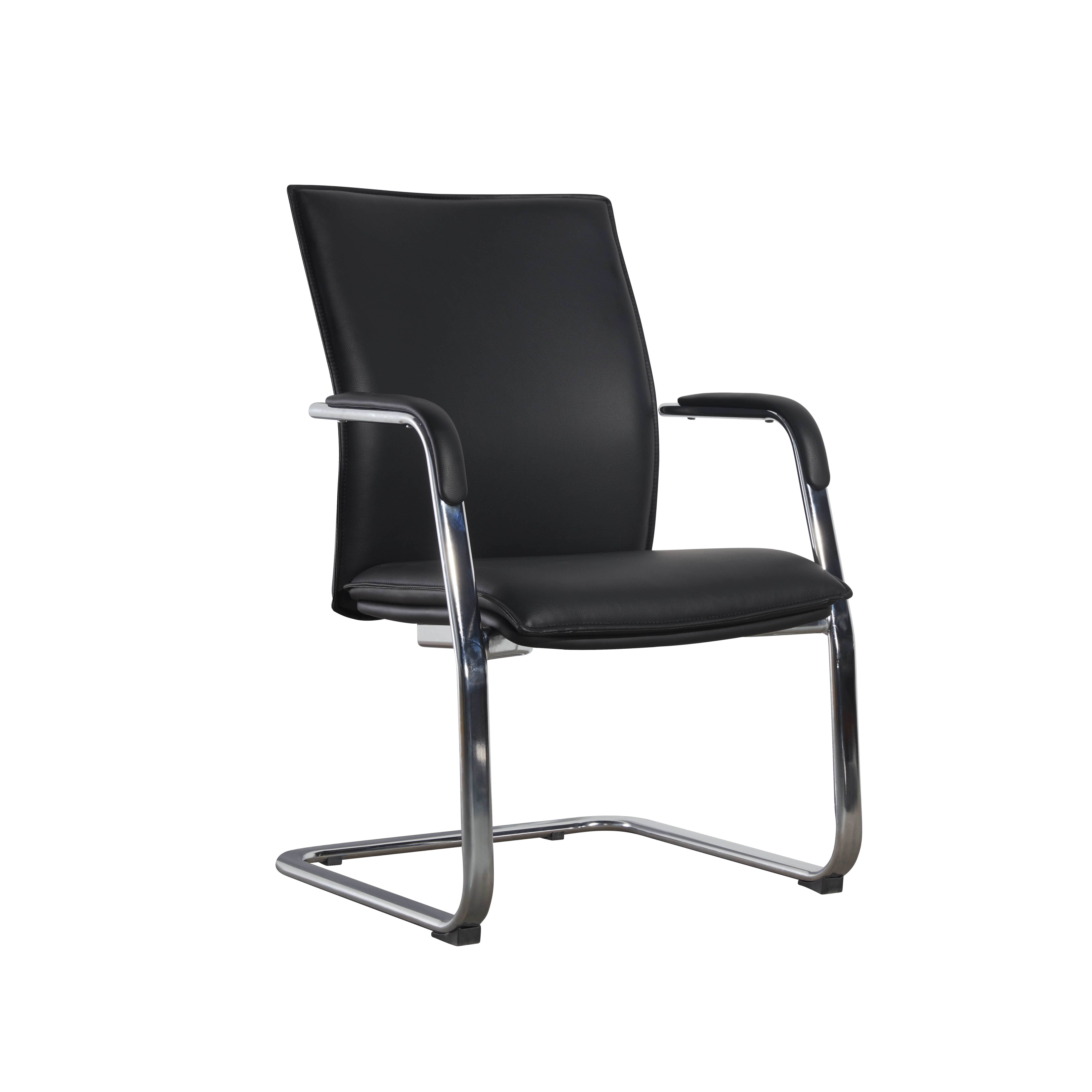 6020 Metal Executive Real Leather Office Chair BIFMA Tilt Swivel 3D