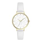 BSCI Leather Strap Quartz Watch Waterproof Mineral Hardlex