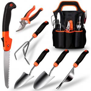 Wholesale Silicone Two Color Handle Hand Garden Tool Set Luxury With Pouch from china suppliers