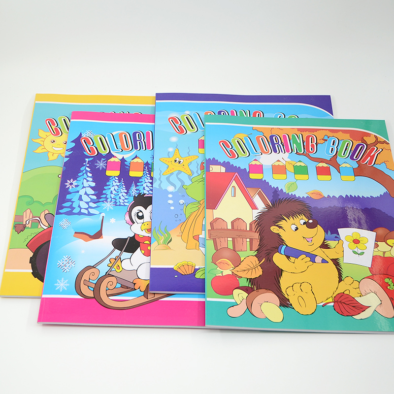 4 Colors Paperback Children Coloring Book Printing Customized Design with Paper Cover