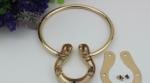Custom metal hardware accessories zinc alloy light gold purse leather low price