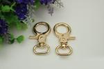 Bag accessory oval shape gold 20 mm metal dog leash snap hook for women handbag