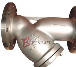 Wholesale PN16 Y Type Strainer Cast Stainless Steel A351-CF8 1.4308 Flanged Y Filter from china suppliers