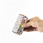 9.6cm * 5cm Horse Grooming Comb Hot Stamping Small Flower Pattern