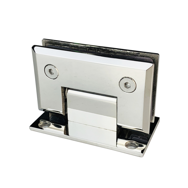 Stainless Steel Frameless Glass Hinge for 90 Degree Bathroom Shower in Hotel Setting
