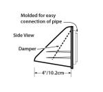 4'' 100 MM Brown Wide Mouth Dryer Vent Hood with Removable Bird Guard Vent Cap