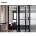 Modern Aluminium Frames Double Glazed Bifold Door Interior Glass Folding Door