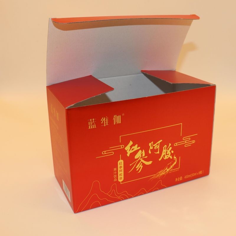 Kraft Disposable Food Packing Boxes For Donkey Hide Gelatin ODM