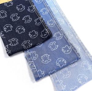 Wholesale 75% Cotton 25% Polyester Little Dog Animal Print Denim Fabric 180CM 9.5oz from china suppliers