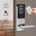 Stainless Steel 285mm Hotel Electronic Locks 4xAA Rfid Card Door Lock