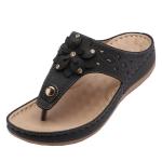 BS090 Slipper Outer Wear Slippers Female Flip Flops Flower Hollow Beach Amazon