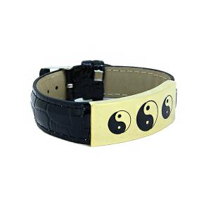 Wholesale Europ American Fashion Trendy Stainless Steel Geniune PU Leather Bracelet Bangle LBL25 from china suppliers