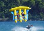 Exciting PVC Inflatable Fly Fishing Boats Banana Shape for 3 - 6 Person Aqua
