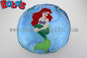 Wholesale Round Stuffed Pillow with Embroidery Little Mermaid Girl from china suppliers