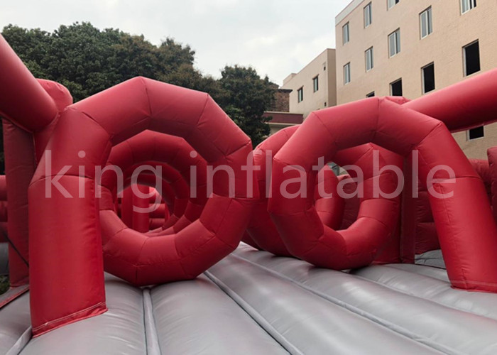 50m Long 5k Inflatable Obstacle Course Children Amusement Park