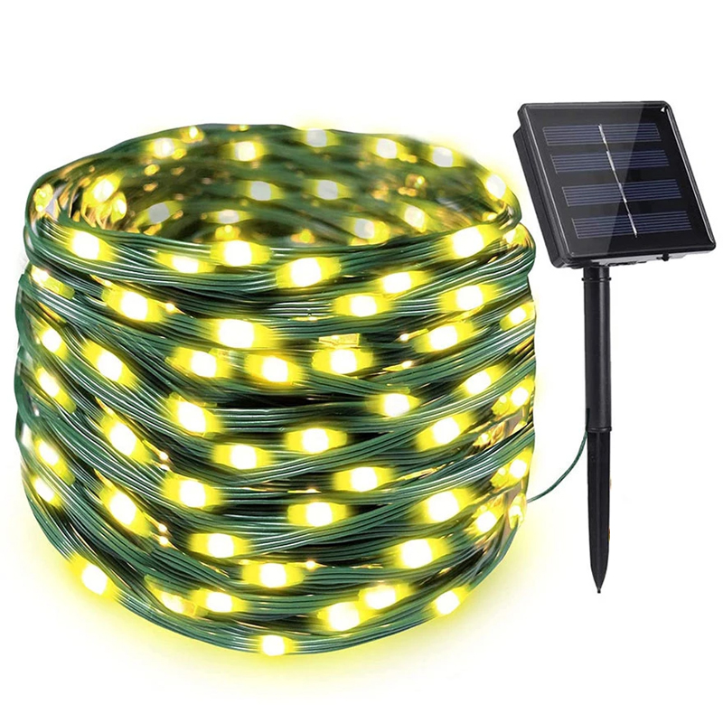 Green PVC Wire Solar String Light 20/50/100M Outdoor Solar Fairy Light Copper Wire Solar Christmas Light for Garden Patio Party