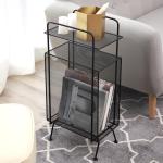 Bedside Waterproof 32x23x70cm Steel Book Rack Floor Standing