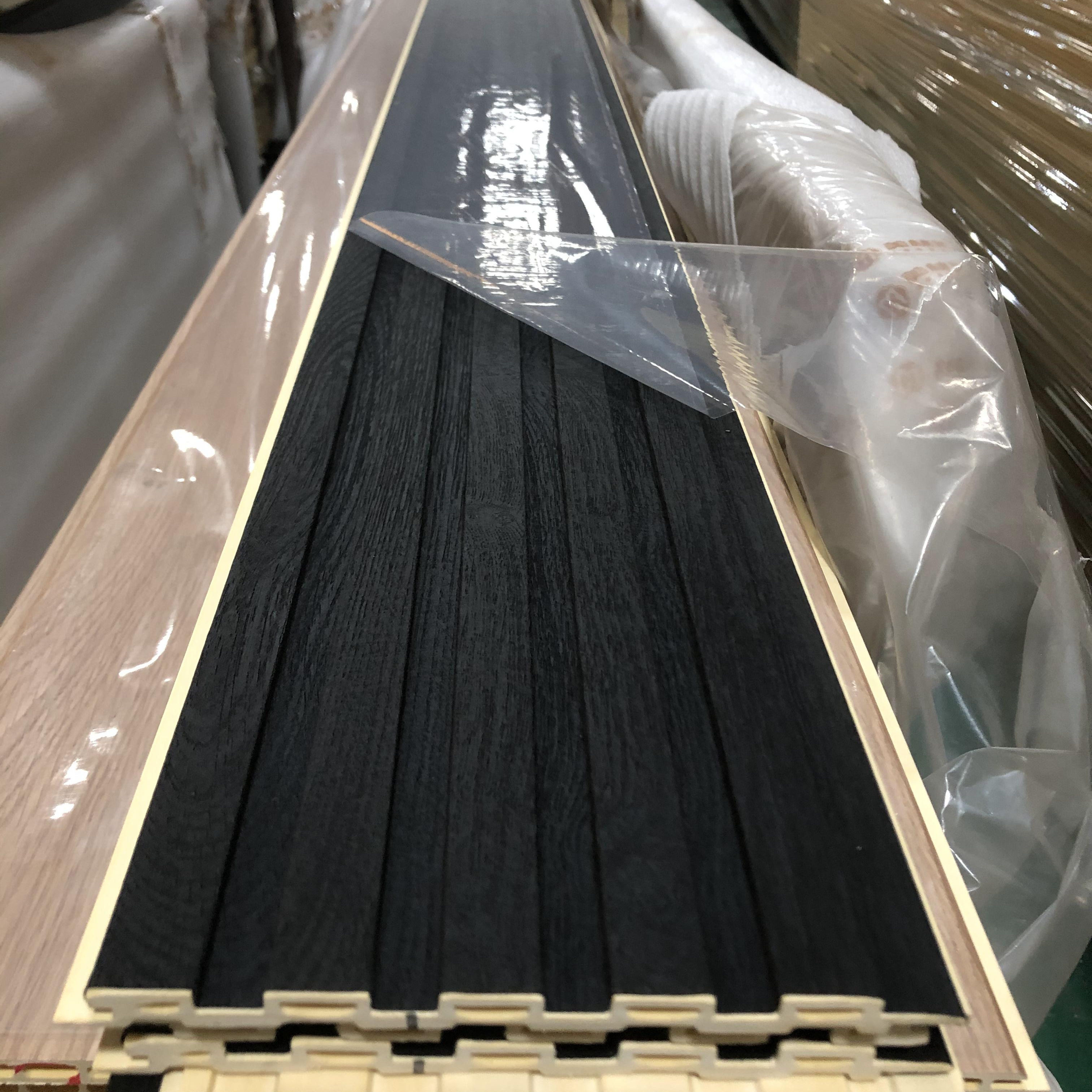 Classic 3000mm WPC Wood Fiber Wall Panel Fluted Wpc Wall Board Eco Friendly