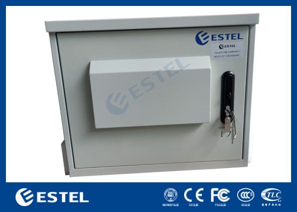 19 Inch 9U Internal Dimension Outdoor Telecom Cabinet With Two AC220V 50Hz Fans