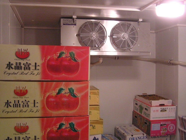 Supermarket giass door cold storage room frozen food upright display refrigerator