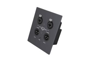 Wholesale 2 In 2 Out Dante Audio Interface Aluminum , Dante XLR Wall Plate PoE Power Supply from china suppliers