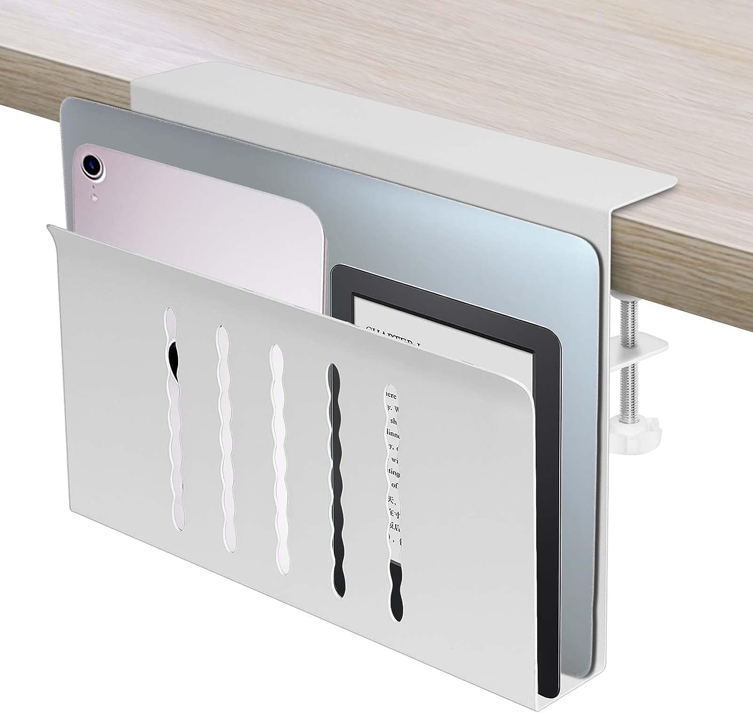 Metal Cable Tray for Under Desk Cable Organization Punch-Free Clamp on Newest Design