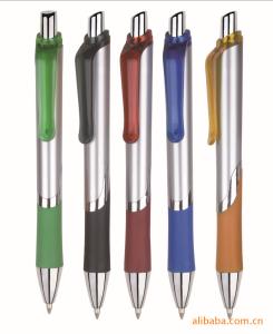 Wholesale retractable logo pen, retractable promotional ball point pen, rubbered grip ball pen from china suppliers