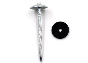 Wholesale UCP Zinc Coated Roofing Nails Twisted Shank Umbrella Head With Plastic Washer from china suppliers