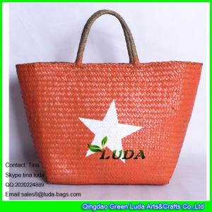 China LUDA wholesale summer straw tote bag lady seagrass straw hand bags on sale
