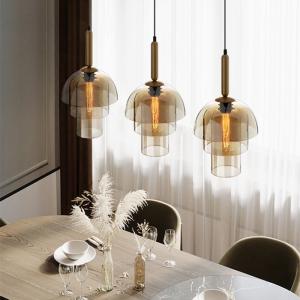 Wholesale Industrial Style Restaurant Glass Pendant Lamp Vintage Art Champagne Glass Living Room Aisle Bar Light(WH-GP-104) from china suppliers
